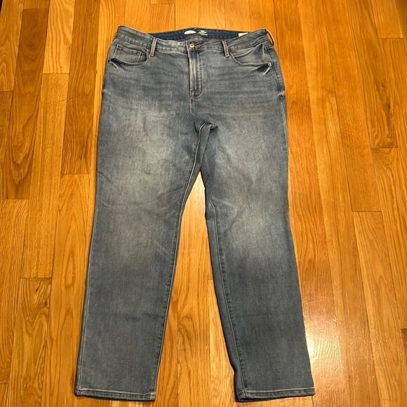 OLD navy power slim straight high rise jeans size 16. - Picture 1 of 6